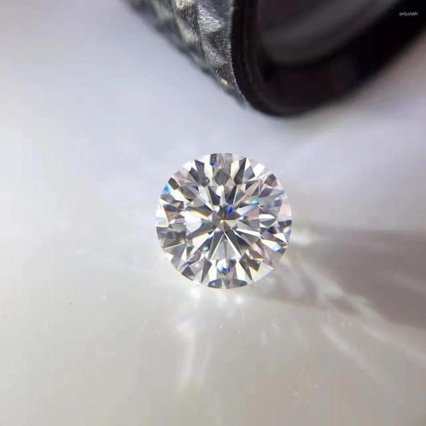 Perles en pierre Moissanite 1,2ct Carat 7mm, couleur IJ, coupe ronde parfaite VVS1, bagues en diamant personnalisables en vrac pour proposition