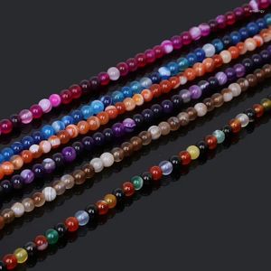 Kralen Multi Kleuren 4mm Ongeveer 95 stks/partij Ronde Selecteerbare Natuursteen Losse Voor DIY Armbanden Ketting Sieraden Maken