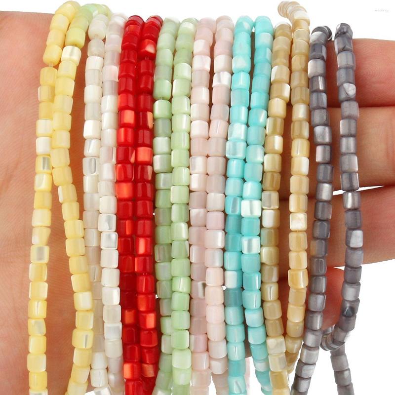 Perles Naturel Colonne Forme Coquillage Nacre Lâche Entretoise Pour La Couture Fabrication de Bijoux Bracelet À bricoler soi-même Collier Fait À La Main 15 ''