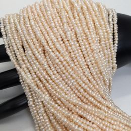 Cuentas de perlas naturales de agua dulce, Mini perforador de forma Irregular de alta calidad de 3mm, suelto para fabricación de joyería, pulsera y collar DIY