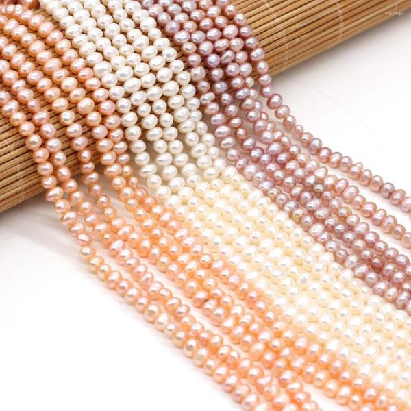 Perles Naturelles D'eau Douce Violet Blanc Orange Pomme De Terre Perle DIY Exquis Charme Collier Bracelet Cheville Bijoux Fête Cadeau Faire