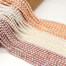 Kralen natuurlijke zoetwater rijst parel diy prachtige charme ketting armband Anklet sieraden feest cadeau maken 3-3,5 mm