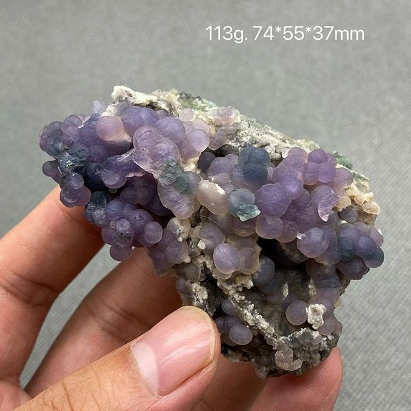 Cuentas de ágata de uva Natural, piedras y cristales curativos, piedras preciosas de cuarzo, envío gratis