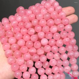 Perles naturelles Madagascar Rose Quartz ronde pierre lâche Fit bracelet à bricoler soi-même couture pour la fabrication de bijoux 6 8 10mm 7.5 ''