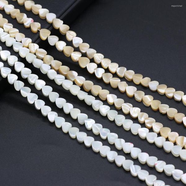 Perles naturelles nacre coquille amour coeur forme vadrouille coquilles en vrac pour collier à faire soi-même Bracelet anneau fabrication de bijoux cadeau