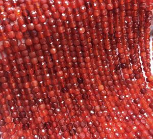 Kralen natuurlijke rode agaat kubus charme handgesneden gefacetteerde vierkant perle edelsteen voor sieraden maken doe -het -zelf armband ketting