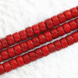 Perles pierre de corail rouge naturel 2x4mm 3x5mm 4x6mm mode boulier Rondelle en vrac classique fabrication de bijoux 15 pouces B650