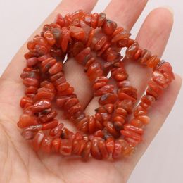 Perles pierre semi-précieuse naturelle 5-8mm fourrure rouge irrégulière concassée perlée pour Mme fabrication de bijoux bracelet à bricoler soi-même cadeau