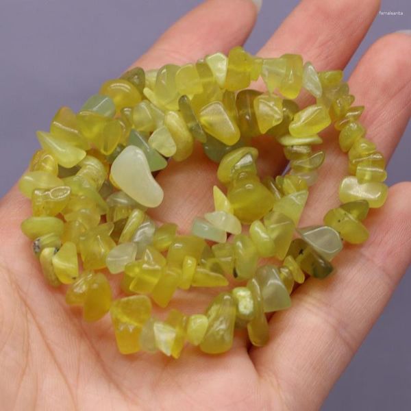 Cuentas de piedras semipreciosas naturales, grava de olivino verde para fabricación de joyería, collar, pulsera, pendientes, accesorios, venta al por mayor