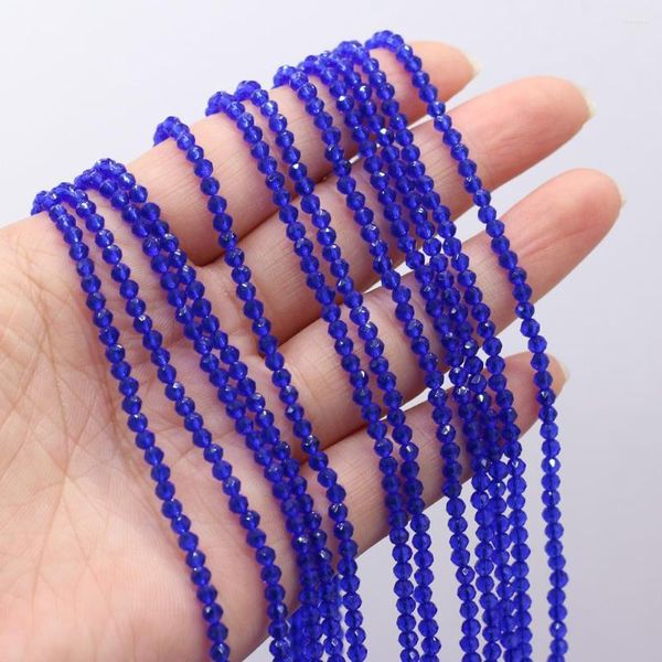 Perles pierres semi-précieuses naturelles spinelle bleue 3MM pour la fabrication de bijoux collier à faire soi-même Bracelet accessoires charme cadeau fête 38CM