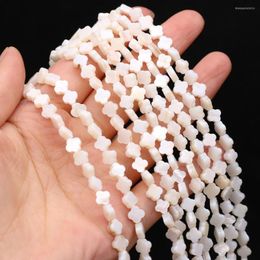 Cuentas de concha Natural madre de perla forma de flor espaciador suelto con cuentas para fabricación de joyería DIY collar pulsera Accesorios