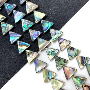 Perles coquille naturelle lâche triangulaire ormeau utilisé pour la fabrication de bijoux à bricoler soi-même collier Bracelet accessoire taille 13mm