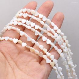 Cuentas de concha Natural madre de perla en forma de corazón espaciador suelto con cuentas para fabricación de joyería DIY collar pulsera Accesorios