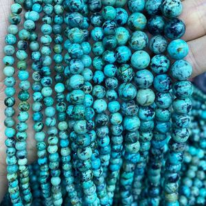 Perles Pierre Naturelle AAA Turquoises Africaines Perles Rondes En Vrac 15 ''46810mm Pour La Fabrication De Bijoux Bracelet À BRICOLER SOI-MÊME Collier Accessoires