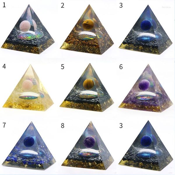 Perles Pierre Naturelle Perle Ornements Top Vente Triangulaire Pyramide Résine Pour La Fabrication De Bijoux DIY Meubles Accessoires