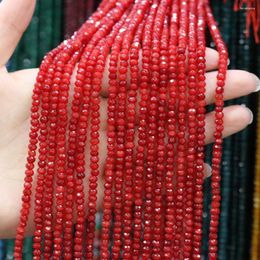 Perles pierre naturelle à facettes plat gemme petite Section en vrac pour la fabrication de bijoux Bracelet accessoires de collier à faire soi-même