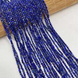 Perles pierre naturelle ronde Lapis Lazul à facettes exquise entretoise en vrac perlée pour la fabrication de bijoux collier à faire soi-même Bracelet accessoires