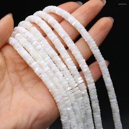 Kralen natuurlijke witte schaal kralen schijfvormige parelmoer losse spacer voor sieraden maken doe -het -zelf ketting armbandaccessoires