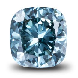 Perles Autre 1.1ct 2ct CVD Blue Lab Grown Diamond Coussin Cut