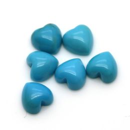 Perles Autre 6 6mm Forme de coeur Cabochon Turquoise naturelle Pour la fabrication de bijouxAutre