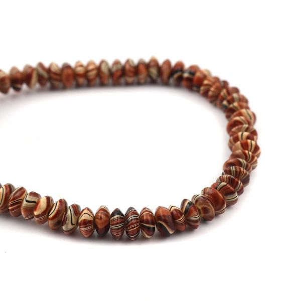 Perles Autres DoreenBeads Bois Entretoise Abacus Coffee Stripe Environ 8mm( 3/8