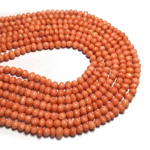 Cuentas Otro coral suelto naranja para fabricación de joyería DIY pulsera collar accesorios tamaño 5-6mm longitud 38cmOtros