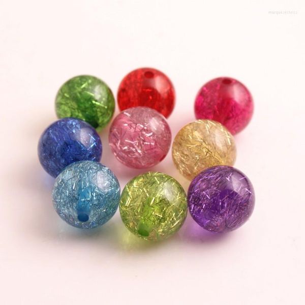 Perles OYKZA Est 12mm 20mm coloré mélange de couleurs résine longue paillettes brillantes pour gros bijoux mode collier faisant