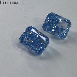 Perles Pirmiana personnalisable Fancy Bleu Couleur Highcarbon Diamond Cubic Zirconia Pierre lâche pour la fabrication de bijoux