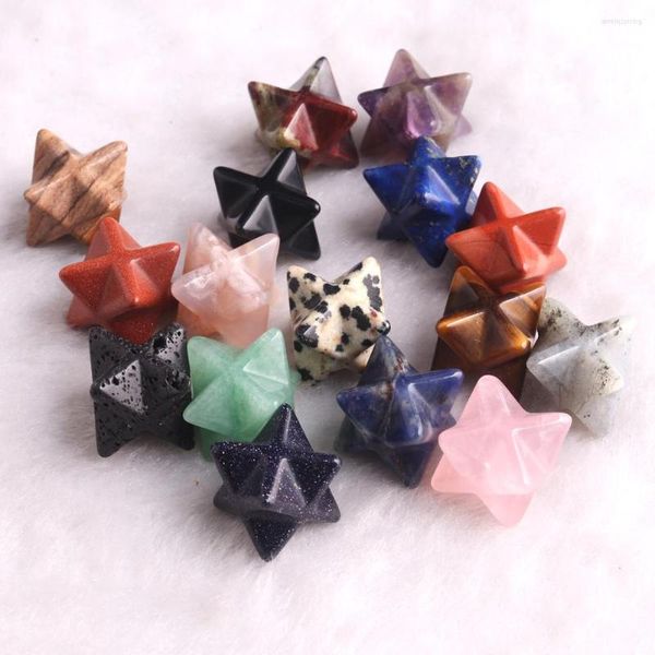 Perles S vente en gros 6 pièces/lot, pendule Merkabah naturel 13MM, pierres de cristal, énergie de guérison, minéraux, ornement de salle cadeau, vente en gros