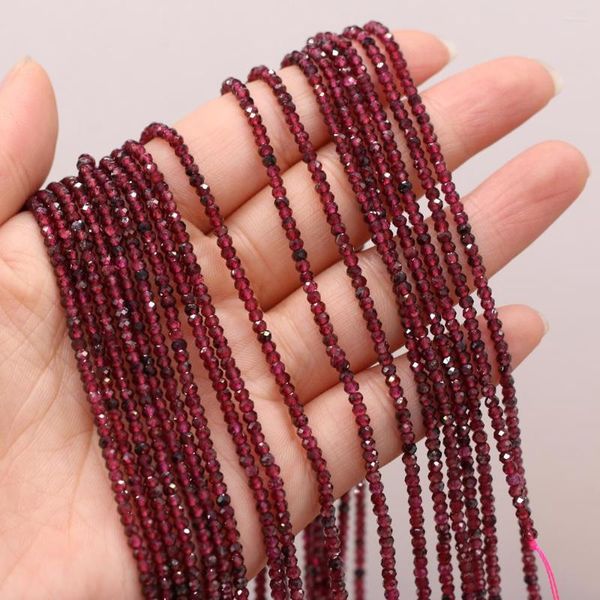 Perles vente produit pierre naturelle semi-précieuse facette grenat perle faisant collier à faire soi-même Bracelet taille 3x2mm cadeau