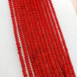 Cuentas de Coral sintético, Ábaco rojo, separación, joyería artesanal, collar, pulsera, accesorios hechos a mano