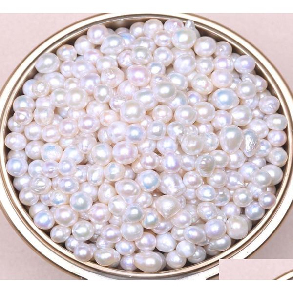 Perles Entièrement naturel eau douce Akoya haute brillance forme spéciale perle en vrac 67mm goutte Irregar particule bricolage perle Bqn T2005072622490 De Dhqp9