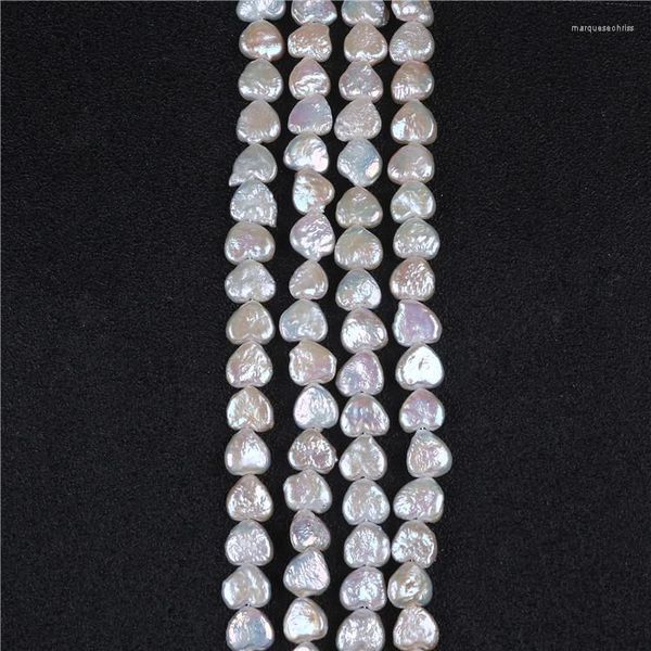 Perles en gros 11-12mm en forme de coeur brins de perles d'eau douce