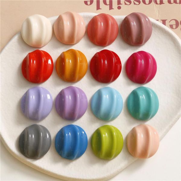 Perles En Gros 50 pcs/lot couleur impression strie effet géométrie ovales forme résine flatback cabochon perles bijoux à bricoler soi-même accessoire de cheveux