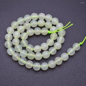 Cuentas de piedra de Jade Xinshan, redondas, sueltas, 6mm, 8mm, 10mm, suministros para fabricación de joyas DIY