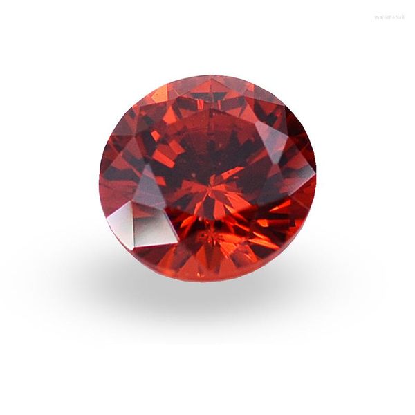 Perles YOUCHENG breloques forme ronde en gros pierre Cz 0.8mm-3mm couleur grenat zircon cubique gemmes synthétiques pour bijoux