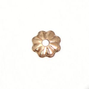 Beadsnice 14k rose-or rempli Bead Caps fleur bricolage chaîne bijoux en métal résultats