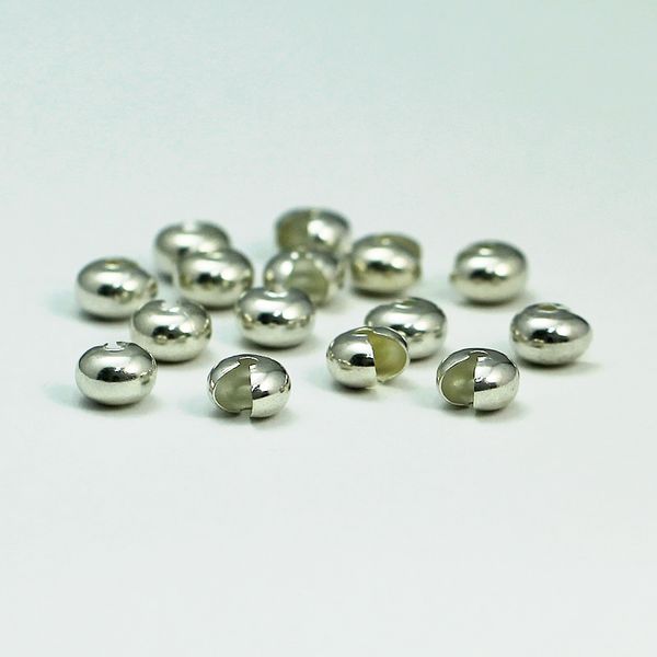 Beadsnice 6mm latón engarzado cubre plata engarzado cubierta de cuentas hallazgos de joyería al por mayor envío gratis ID 25365