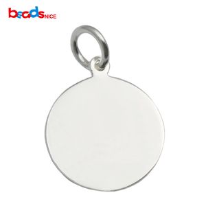 Beadsnice 925 colgante de plata esterlina joyería estampado en blanco mano estampado herramientas círculo encantos joyería encontrar ID 35633