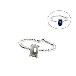 Beadsnice 925 sterling zilveren ring setting ovale ring montage ring blanco voor 3,5 x 5,5 mm stenen ring setting ID 33696
