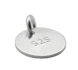 Beadsnice 925 sterling zilver stempelen blanco platte ronde blanco tag bedels voor armband bedels hanger geheel 19 gauge 6 mm 12 mm 5987307