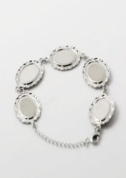 Bracelet en filigrane Beadsnice, serti de bracelet po avec 5 lunettes vierges, convient aux cabochons de taille 13 x 18 mm, ID 267333691805