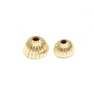 Beadsnice bouchon de perles rond rempli d'or en métal avec des résultats de bijoux à bricoler soi-même trou