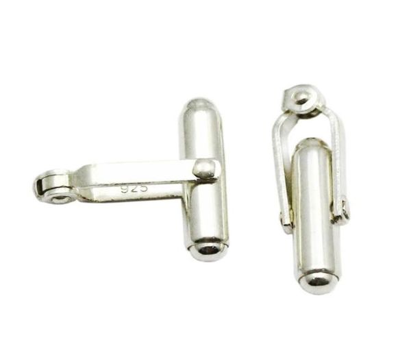 Beadsnice boutons de manchette pour hommes pour perles boutons de manchette en argent Sterling 925 trouver des fournitures de support ID 274987887104