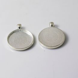 Beadsnice pendant cabochon setting with 30mm round tray zinc alloy pendant bezel setting for jewelry making ID 16397