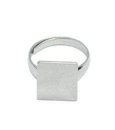 BLANDS Square Beadsnice Blanks 925 Ring Sterling Silver Ring Ring With 12 mm Square Plat Pad DIY NOUVELLE ANNE CADEAU SIGH RING ID 334906292177