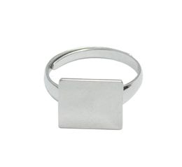 BLANDS Square Beadsnice Blanks 925 Ring Sterling Silver Ring Ring With 12 mm Square Plat Pad DIY NOUVELLE ANNE CADEAU SIGH RING ID 334909011367