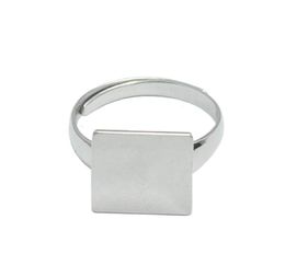 BLANDS Square Beadsnice Blanks 925 Ring Sterling Silver Ring Ring With 12 mm Square Plat Pad DIY NOUVELLE ANNE CADEAU SIGH RING ID 334906614296