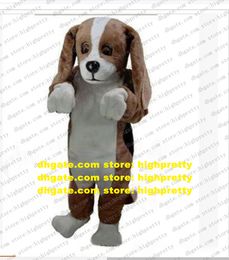 Beagle Dog Basset Hound Mascot Costume Adult Cartoon Characon Tesitiy Suisse Soliciting Business Athletics Rencontrez ZZ7957