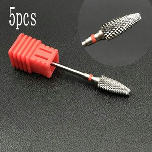 Beaker 5pcs Tungstten Carbide Nail Drill Bits Hine Cutter Nail File Manucure Carbide Nail Drill Bitdental Birs